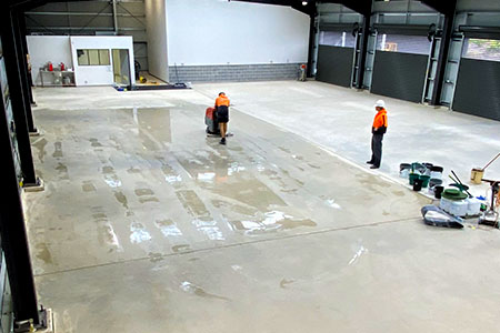 factory concrete flooring surface sealing